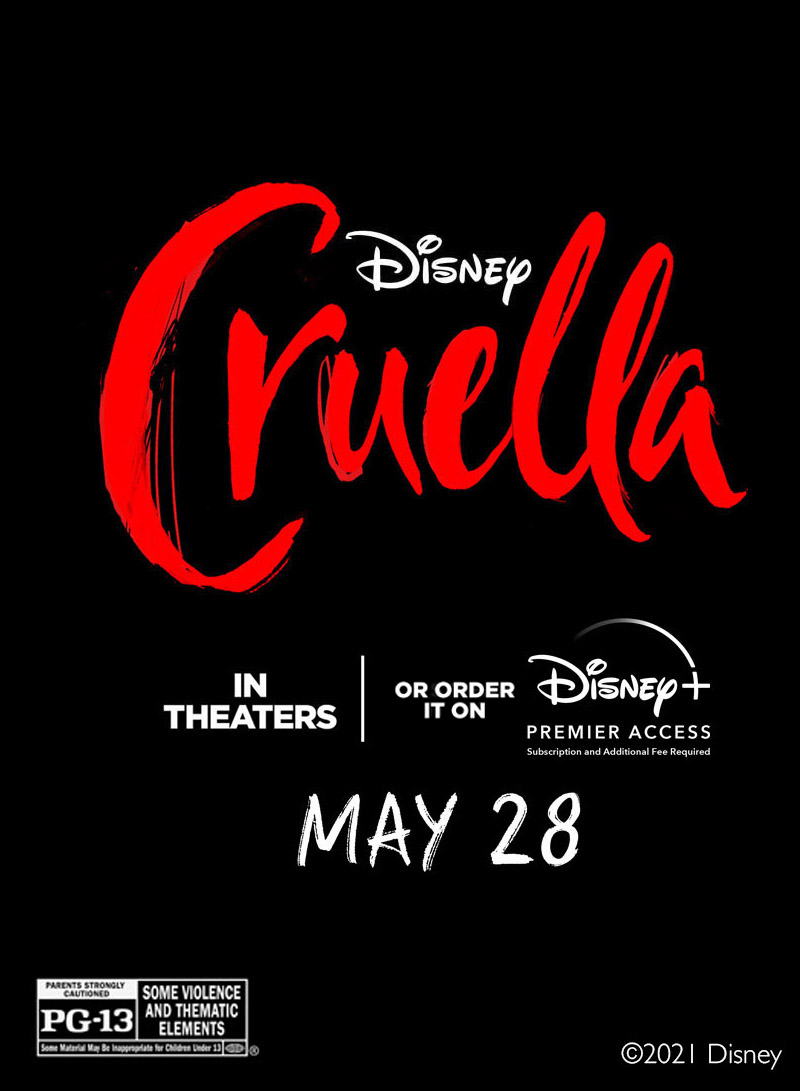 Emma Thompson as The Baroness wears glasses in Disney's Cruella by Tom Davies created with unique Catch London colours.